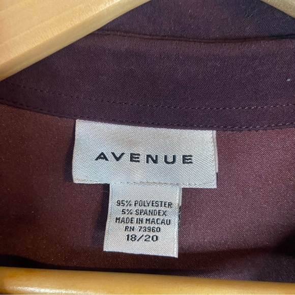 Avenue Wine Purple Button Up Longline Shacket Jacket - Picture 3 of 7